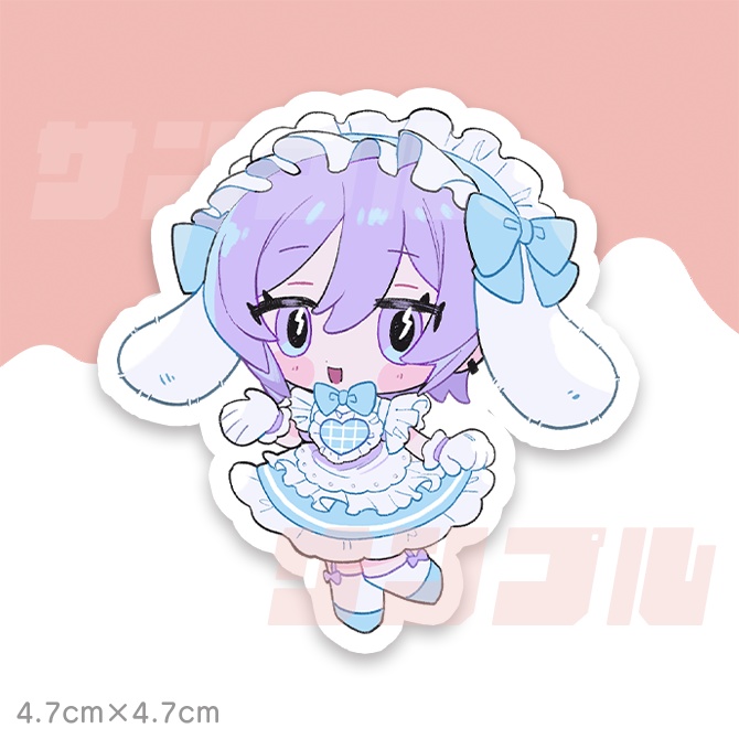 男の娘ステッカー『テンくん_メイドver.』