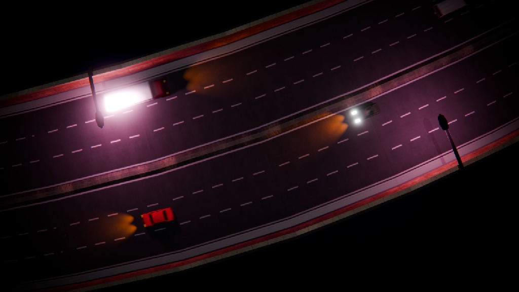 【Blender環境アセット】自動車付き高速道路 ローポリゴン PS1 N64風