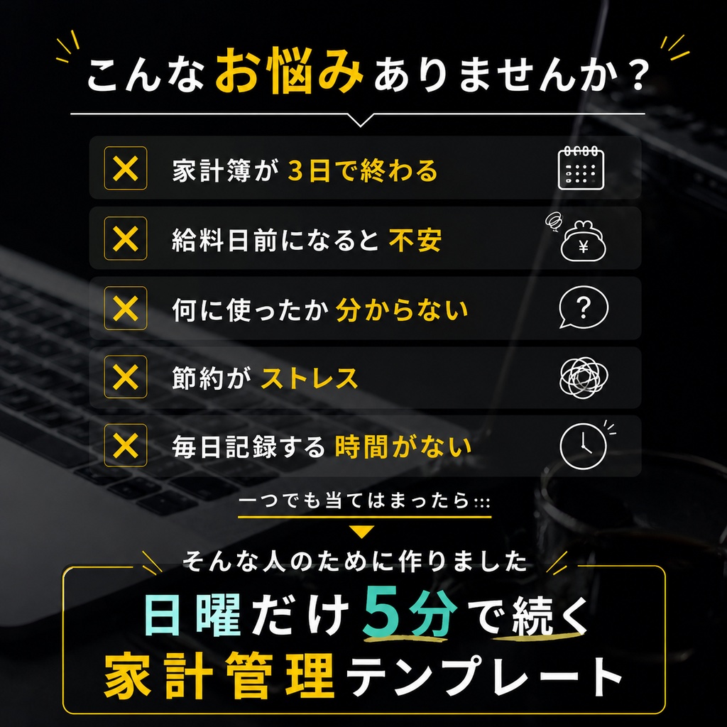 (Notionテンプレ)家計10分リセット|日曜だけ5分で「今週使ってOK」がわかる