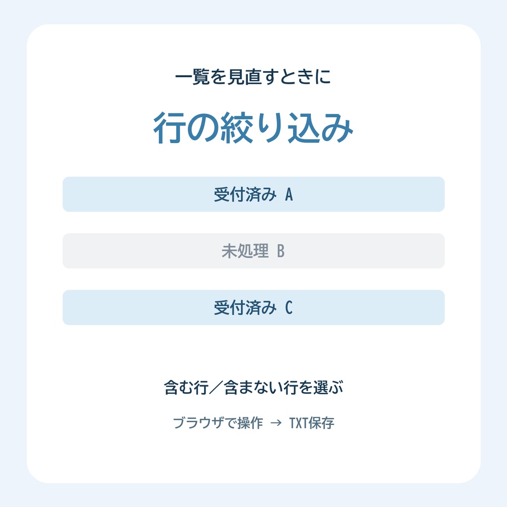 行の絞り込み