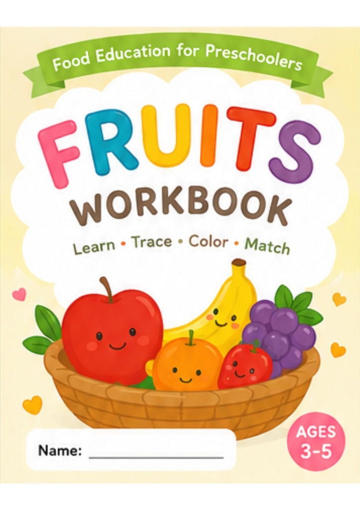 Fruits Fun Workbook｜英語ワークブック（3〜5歳）PDF