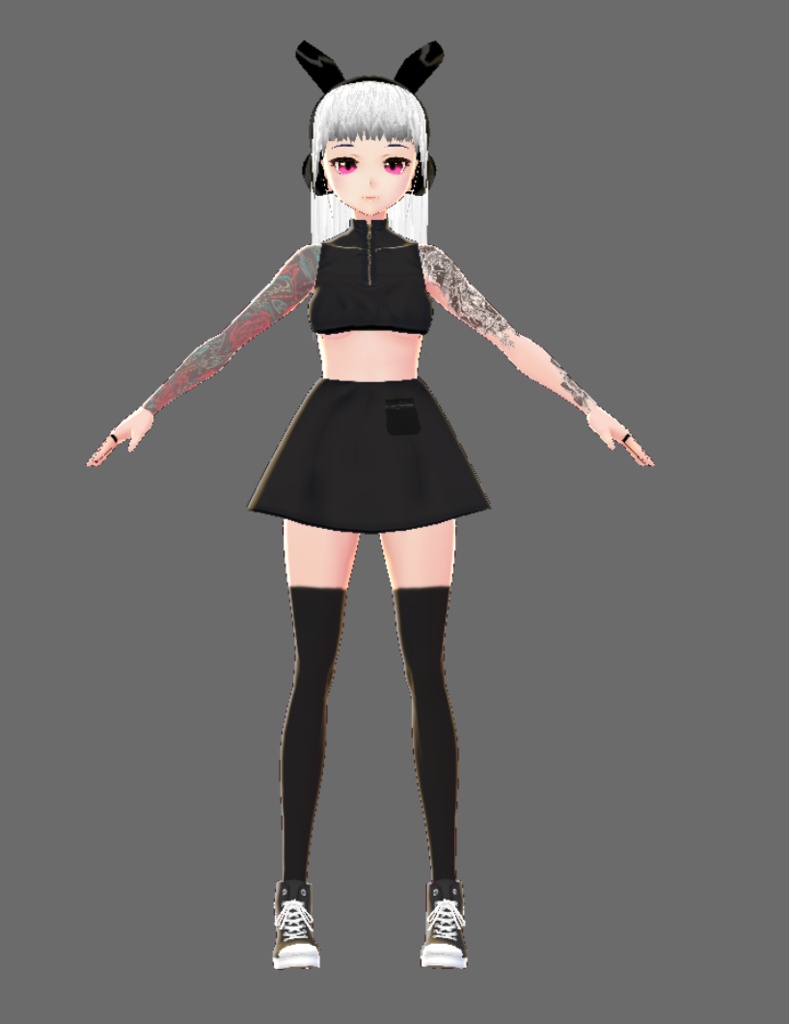 [3D Model] Cute Tattooed Girl