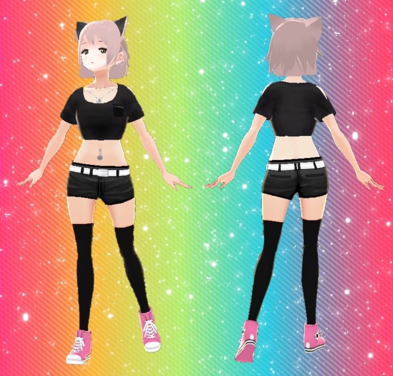 [3D Model] Cute Neko Cat Girl