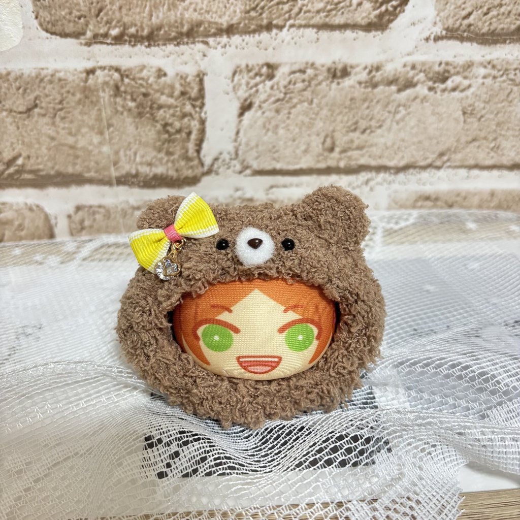 [ちび]おまんじゅう着ぐるみ　くま　ブラウン チャーム付き[112]