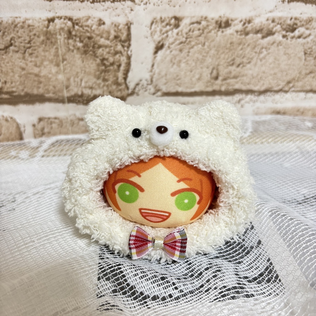 [ちび]おまんじゅう着ぐるみ くま クリーム[115]