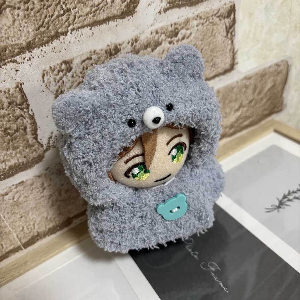 約10cmぬい用 もこもこ着ぐるみ ブルーベア