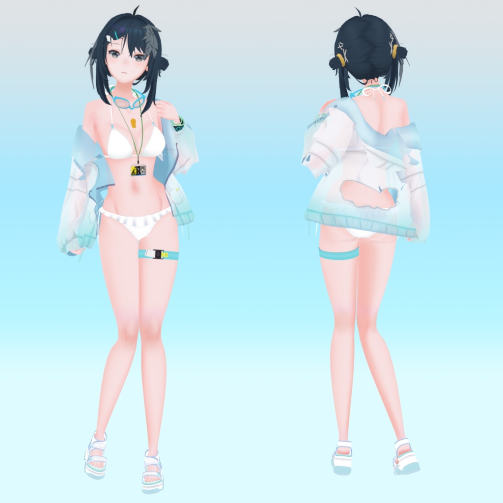 【VRChat対応】3Dモデル「ラ・プルマ(夏の花弁)」【アークナイツ二次創作】