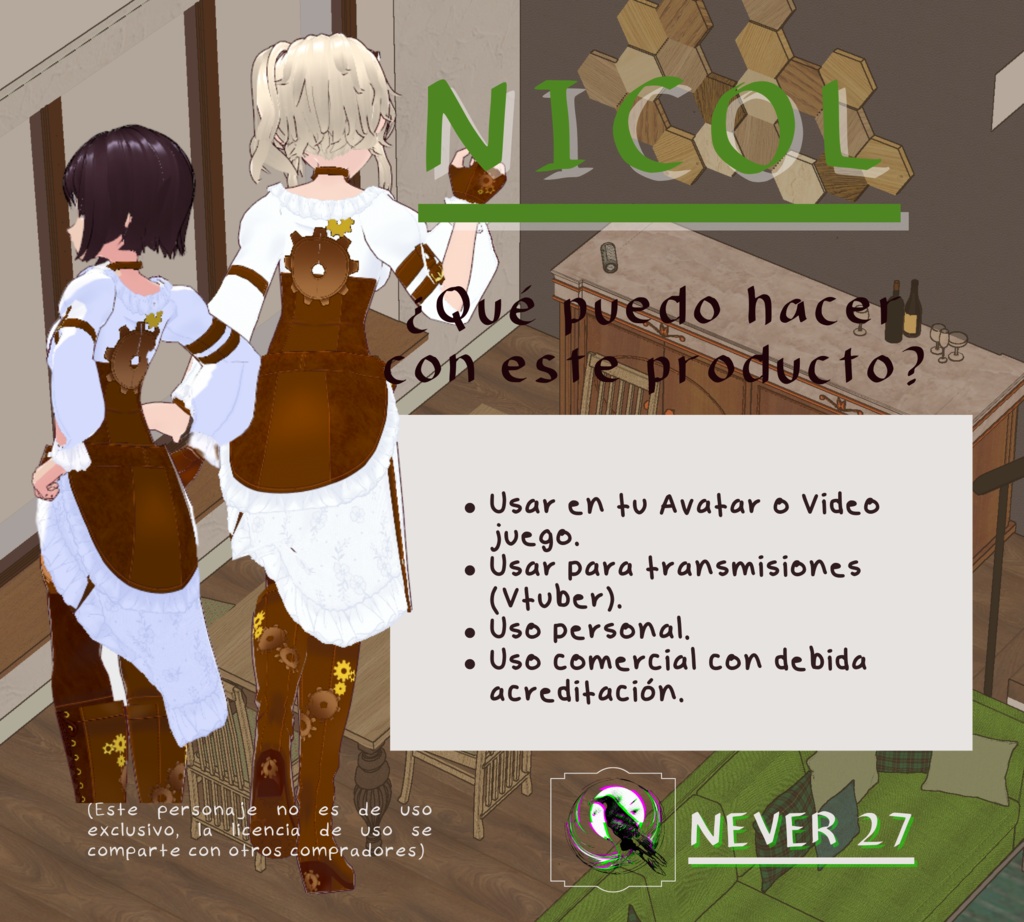 Outfit VRoid ==NICOL STEAMPUNK OUTFIT==