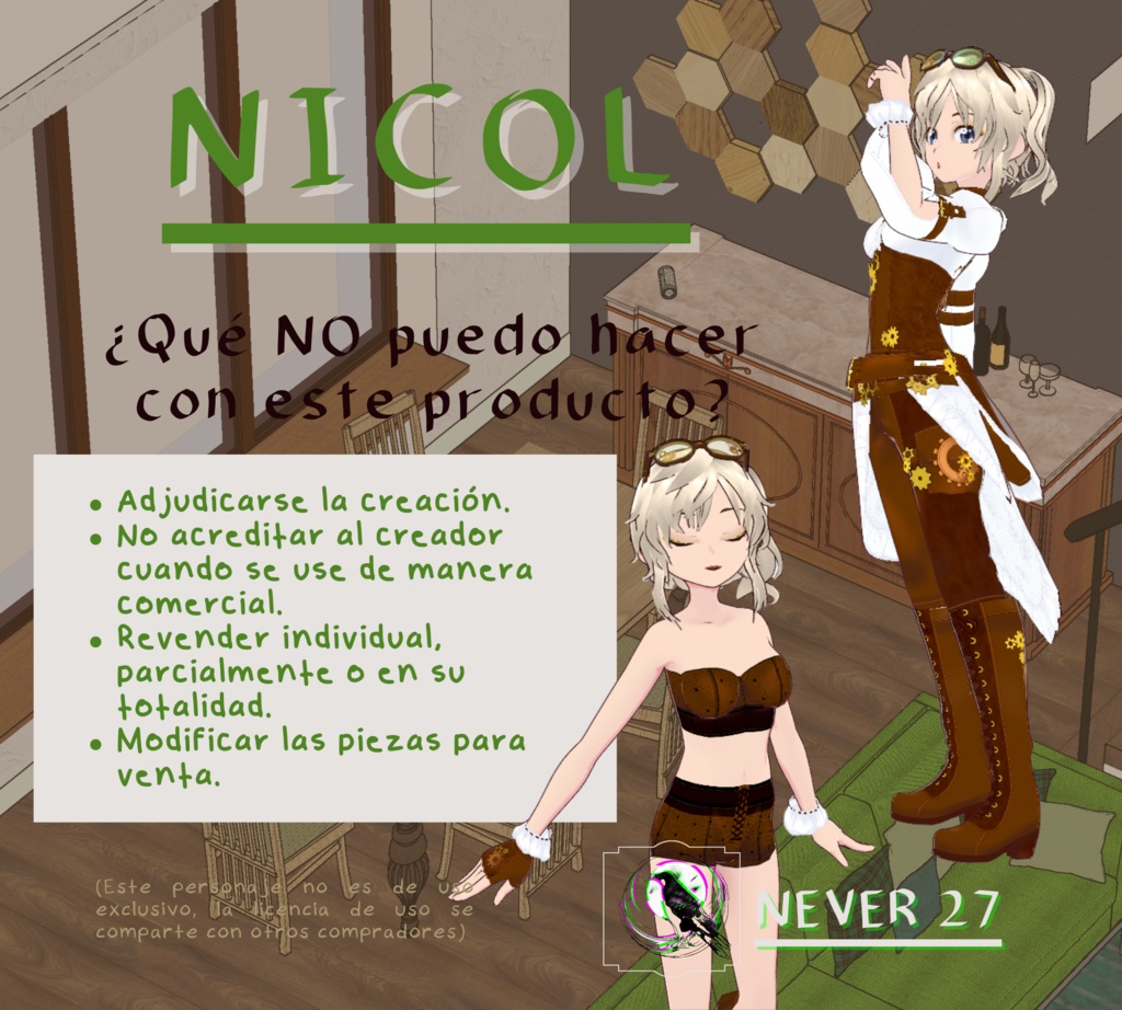 Outfit VRoid ==NICOL STEAMPUNK OUTFIT==