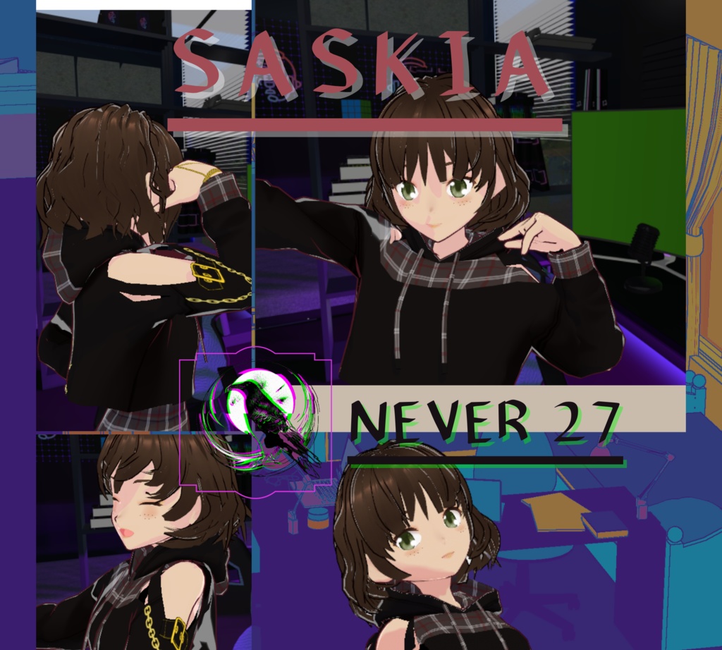 Modelo 3D vrm =-= SASKIA=.=