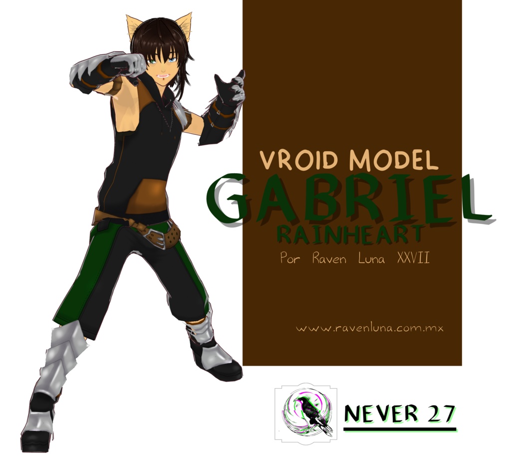 Model 3D vrm =-= GABRIEL RAINHEART =.=