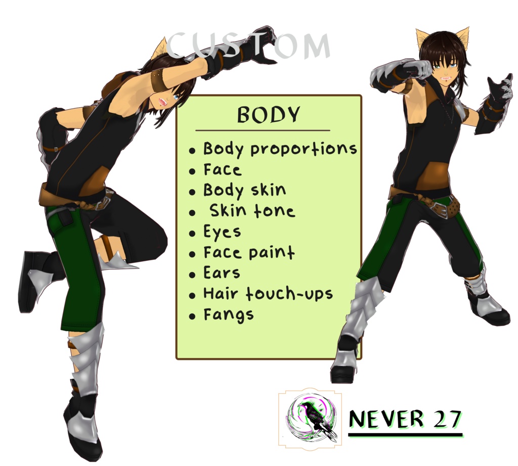 Model 3D vrm =-= GABRIEL RAINHEART =.=