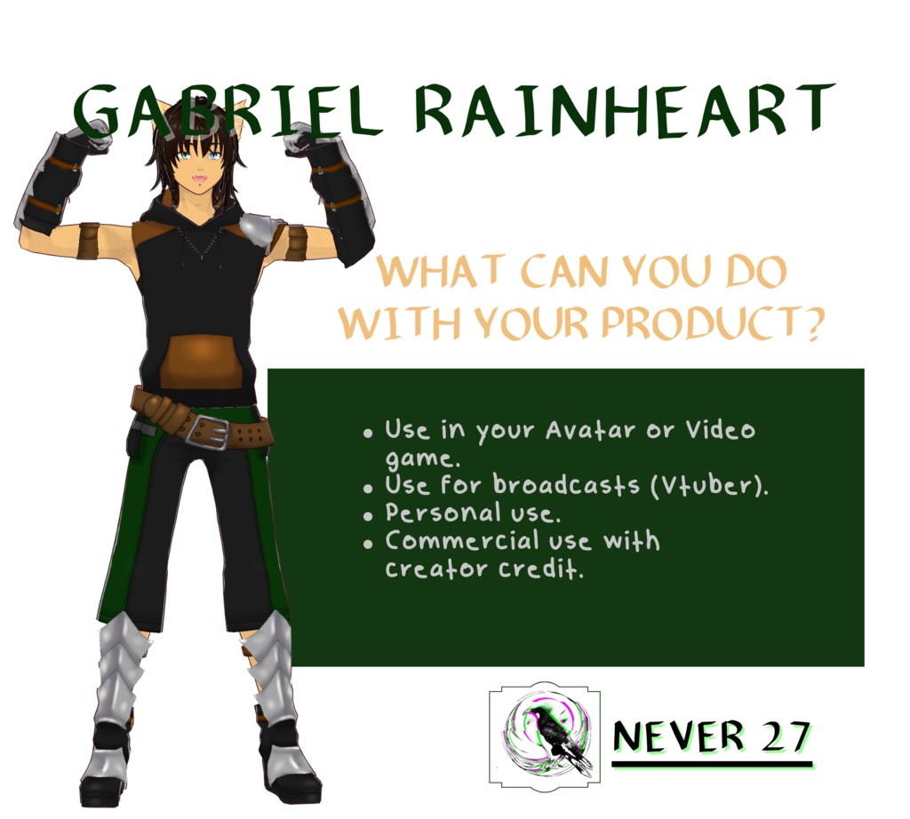 Outfit VRoid == GABRIEL RAINHEART OUTFIT==