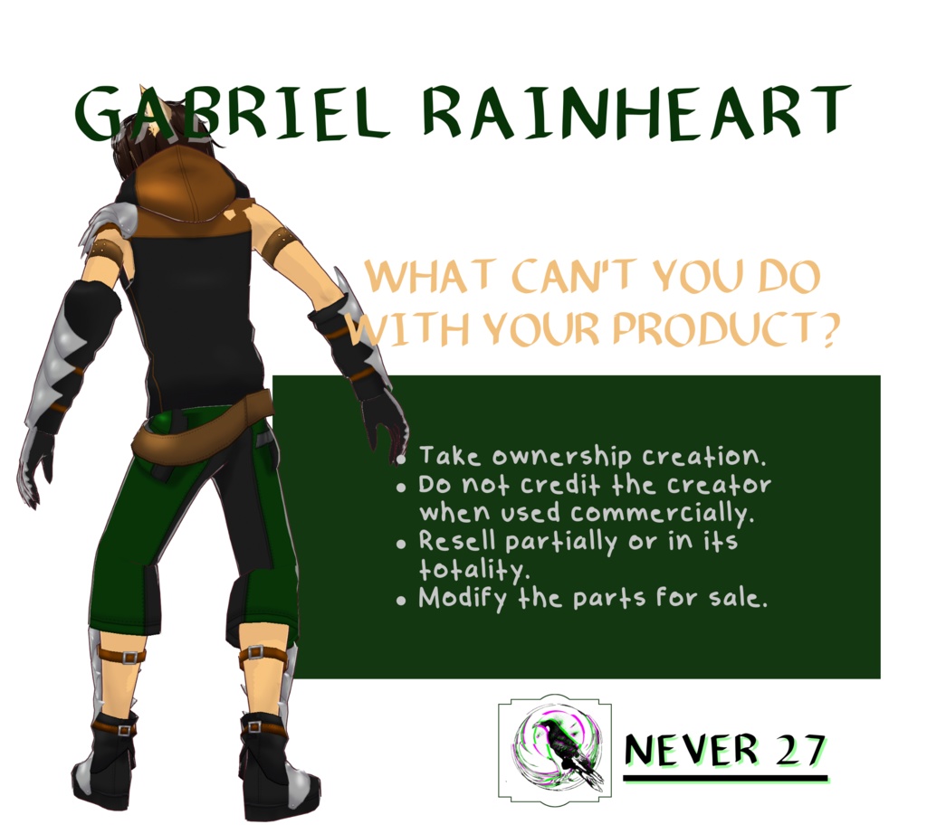 Outfit VRoid == GABRIEL RAINHEART OUTFIT==