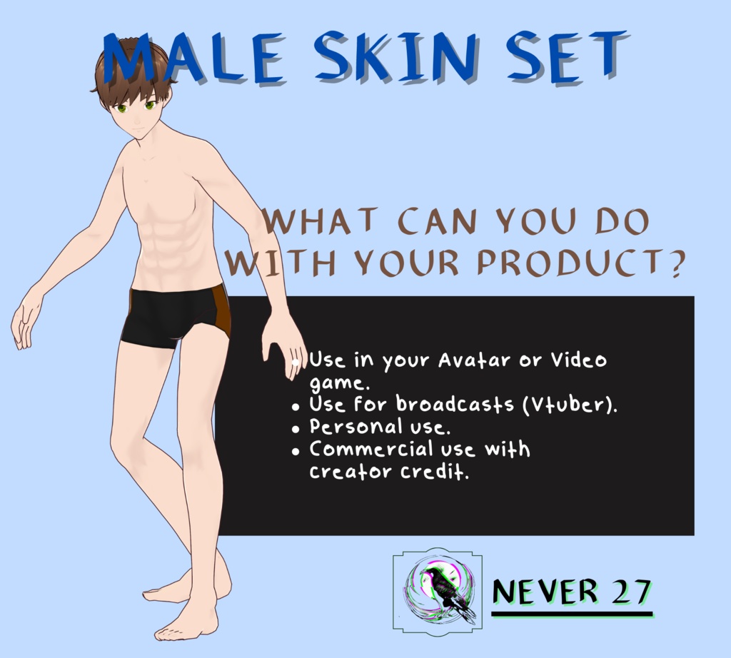 Vroid Skin =.= Male Skin Set =.=