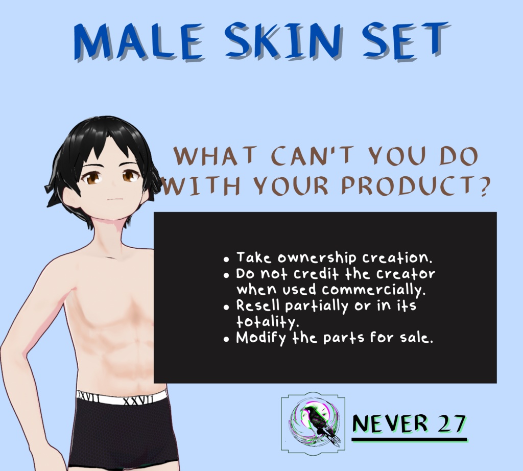 Vroid Skin =.= Male Skin Set =.=