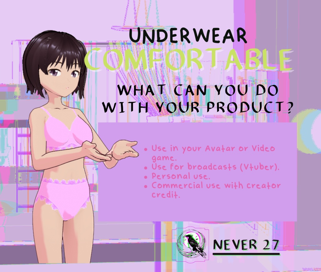Outfit VRoid =-= UNDERWEAR COMFORTABLE =-=