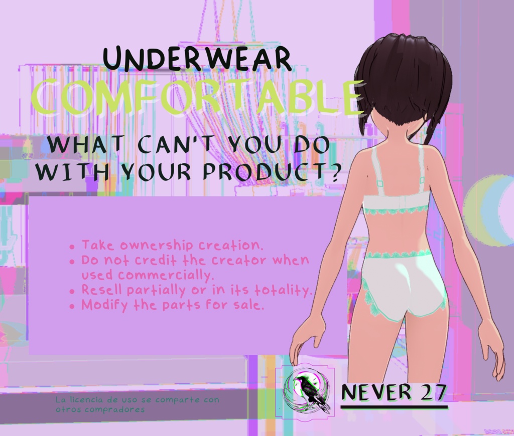 Outfit VRoid =-= UNDERWEAR COMFORTABLE =-=