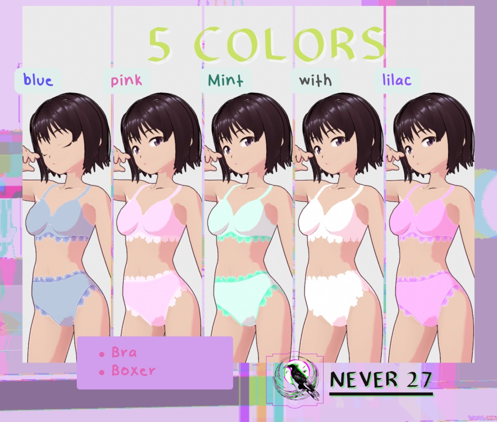 Outfit VRoid =-= UNDERWEAR COMFORTABLE =-=