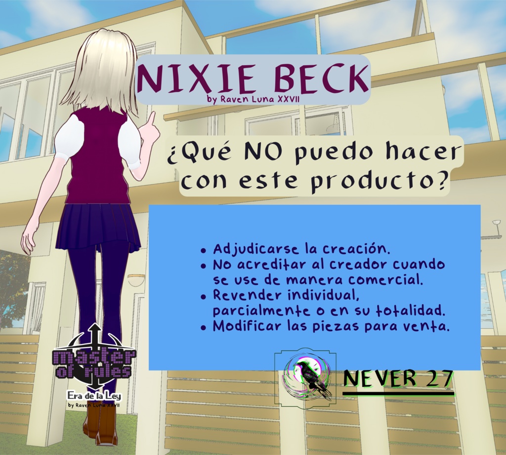 Outfit VRoid =-= NIXIE BECK UNIFORM =-=