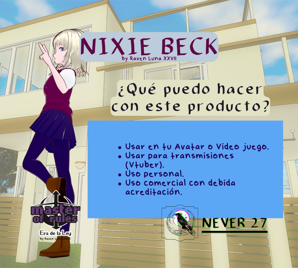 Outfit VRoid =-= NIXIE BECK UNIFORM =-=