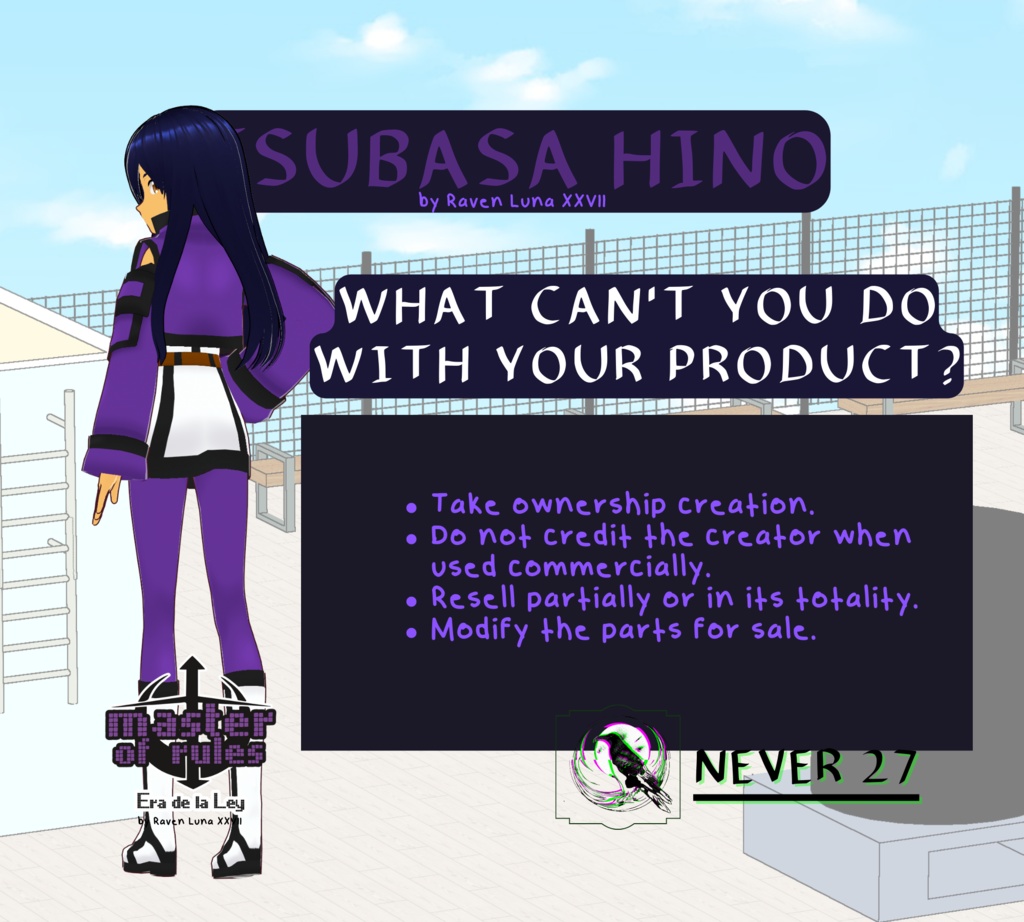 Outfit VRoid =-= TSUBASA KUROI OUTFIT 1 =-=