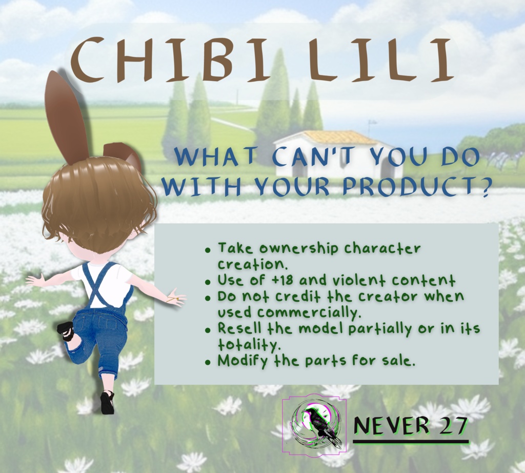 Modelo 3D vrm =-= CHIBI LILI =.=