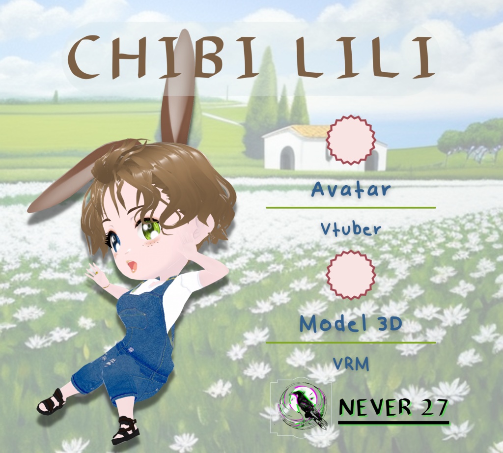 Modelo 3D vrm =-= CHIBI LILI =.=