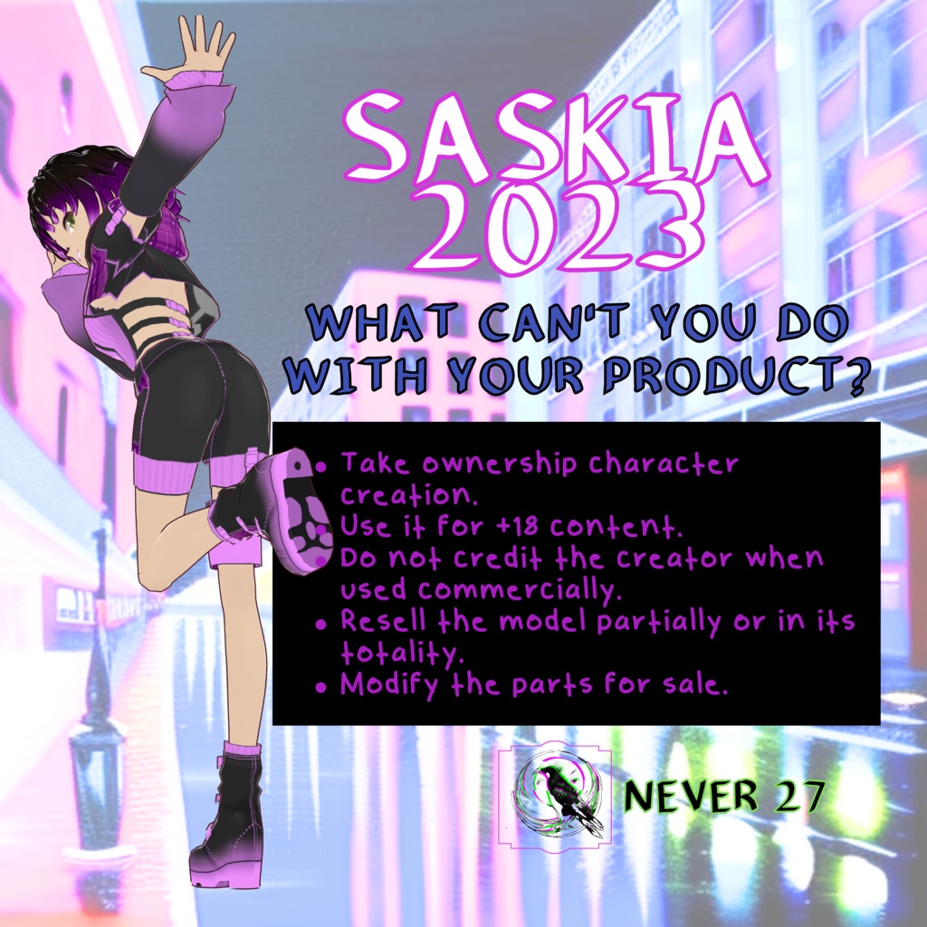 Model 3D vrm =-= SASKIA 2023 =.=