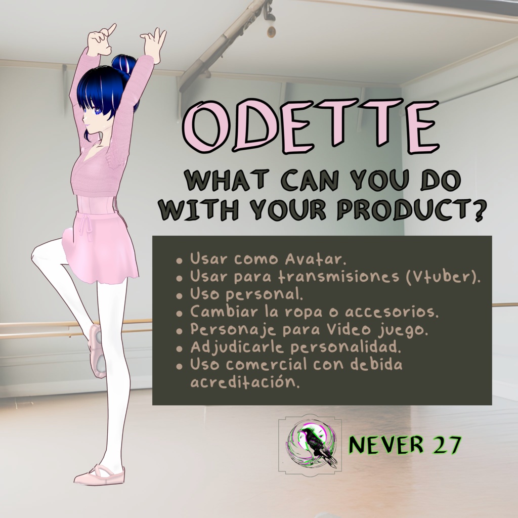 Model 3D vrm =-= ODETTE =.=
