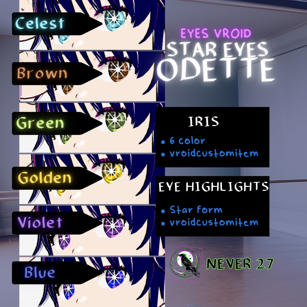 Eyes vroid custom =-= ODETTE =.=
