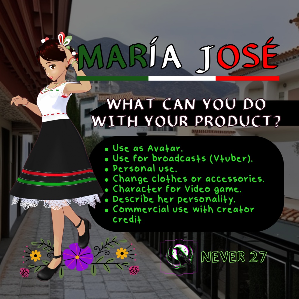 Model 3D vrm =-= MARIA JOSE 2023 =.=