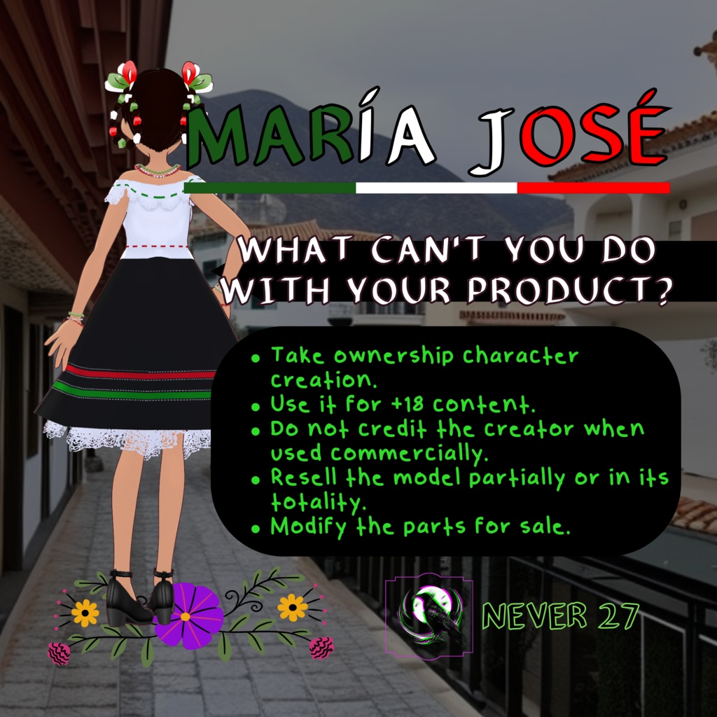 Model 3D vrm =-= MARIA JOSE 2023 =.=