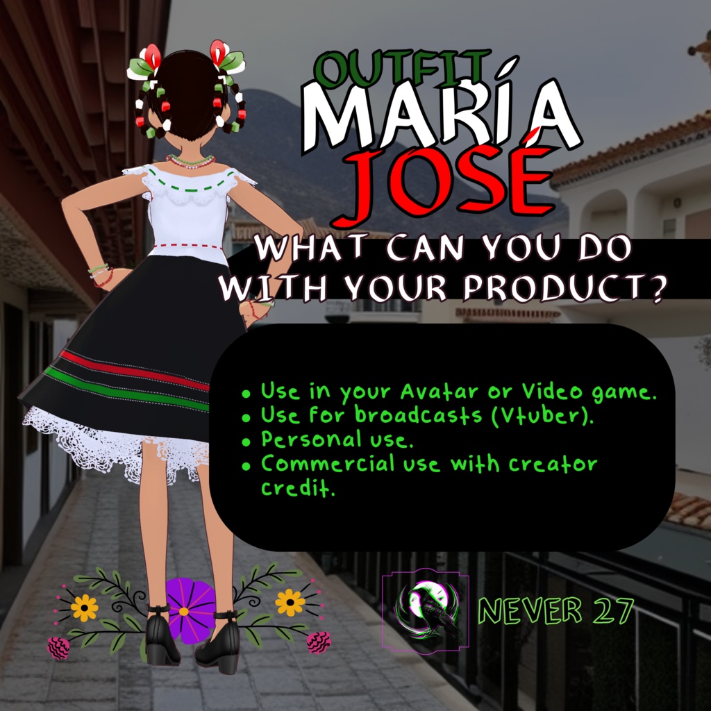 Outfit VRoid == MARIA JOSE 2023 =.=
