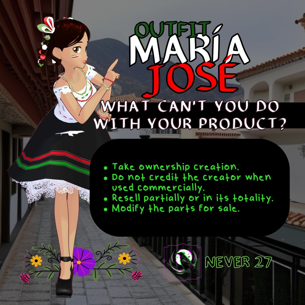 Outfit VRoid == MARIA JOSE 2023 =.=