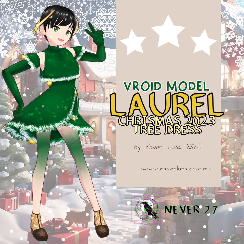 Model 3D vrm =-= LAUREL 2023 CHRISTMAS TREE =-=