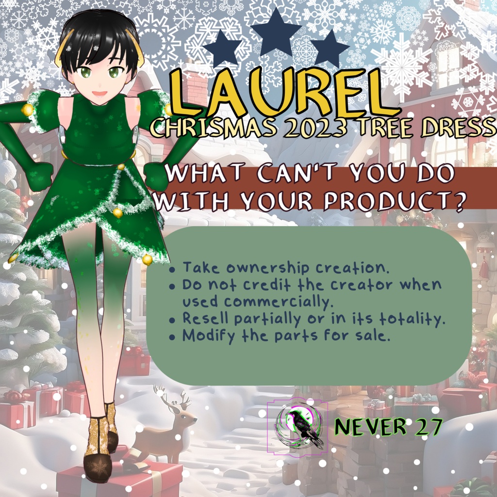 Face Paint Hairstyle =-= LAUREL 2023 CHRISTMAS TREE =-=