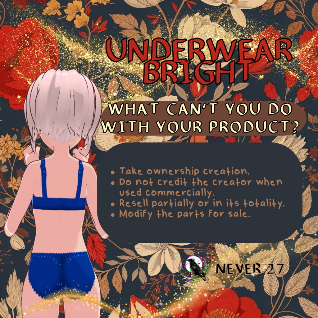 Outfit VRoid =-= UNDEARWEAR BRIGHT =-=