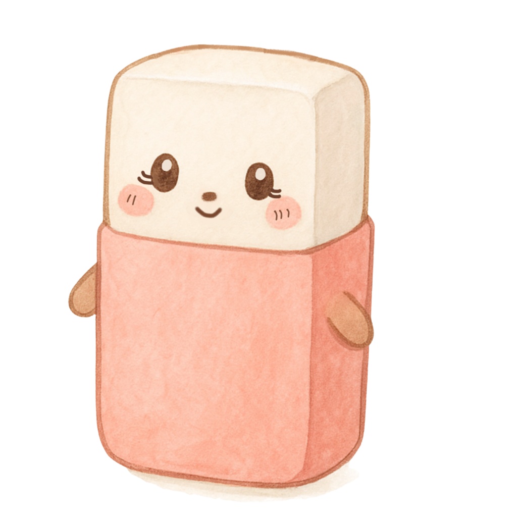 ゆるふわステーショナリーズ 10種類セット|パステル水彩風かわいい文房具キャラクター PNG素材