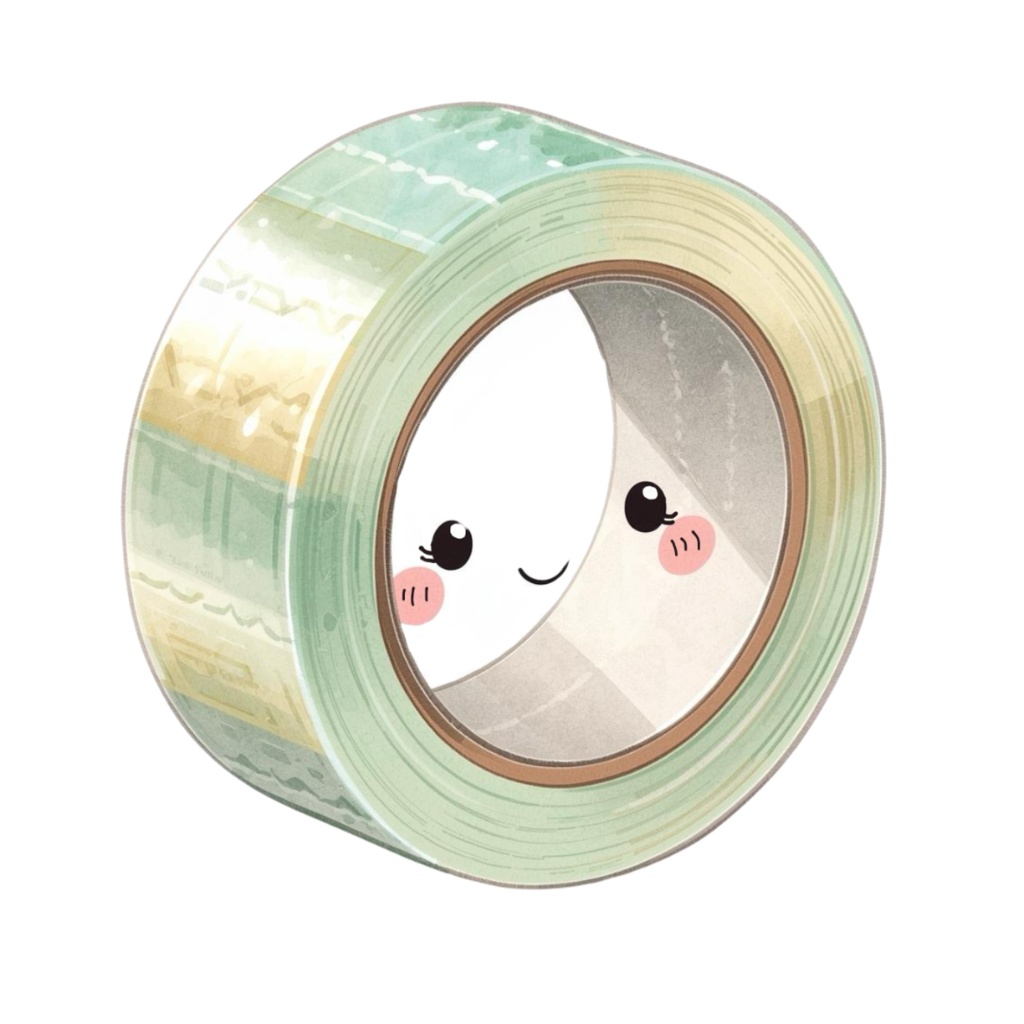 ゆるふわステーショナリーズ 10種類セット|パステル水彩風かわいい文房具キャラクター PNG素材