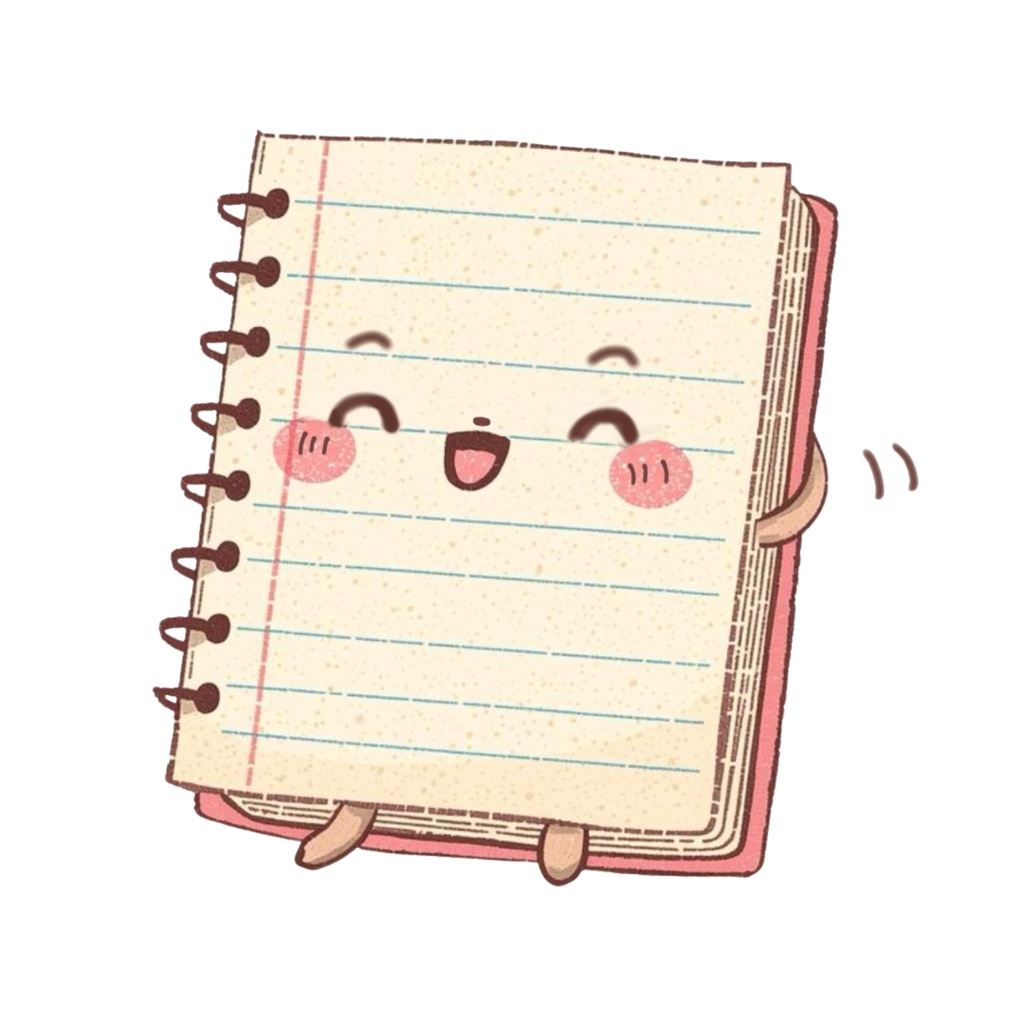 ゆるふわステーショナリーズ 10種類セットPart②|パステル水彩風かわいい文房具キャラクター PNG素材