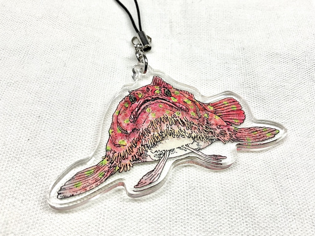 アクリルキーホルダー　ミドリフサアンコウ