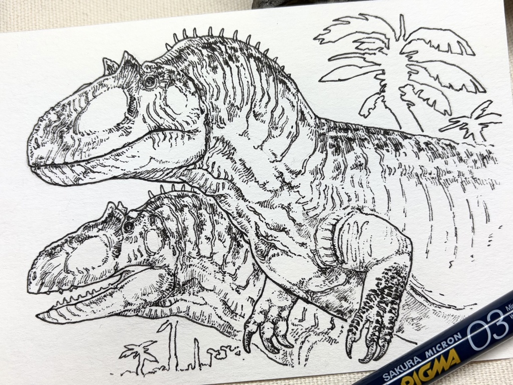 原画　アロサウルス