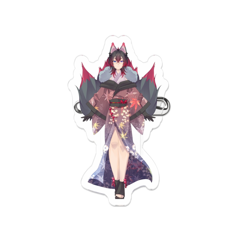 普通顔のアクリルバッジ