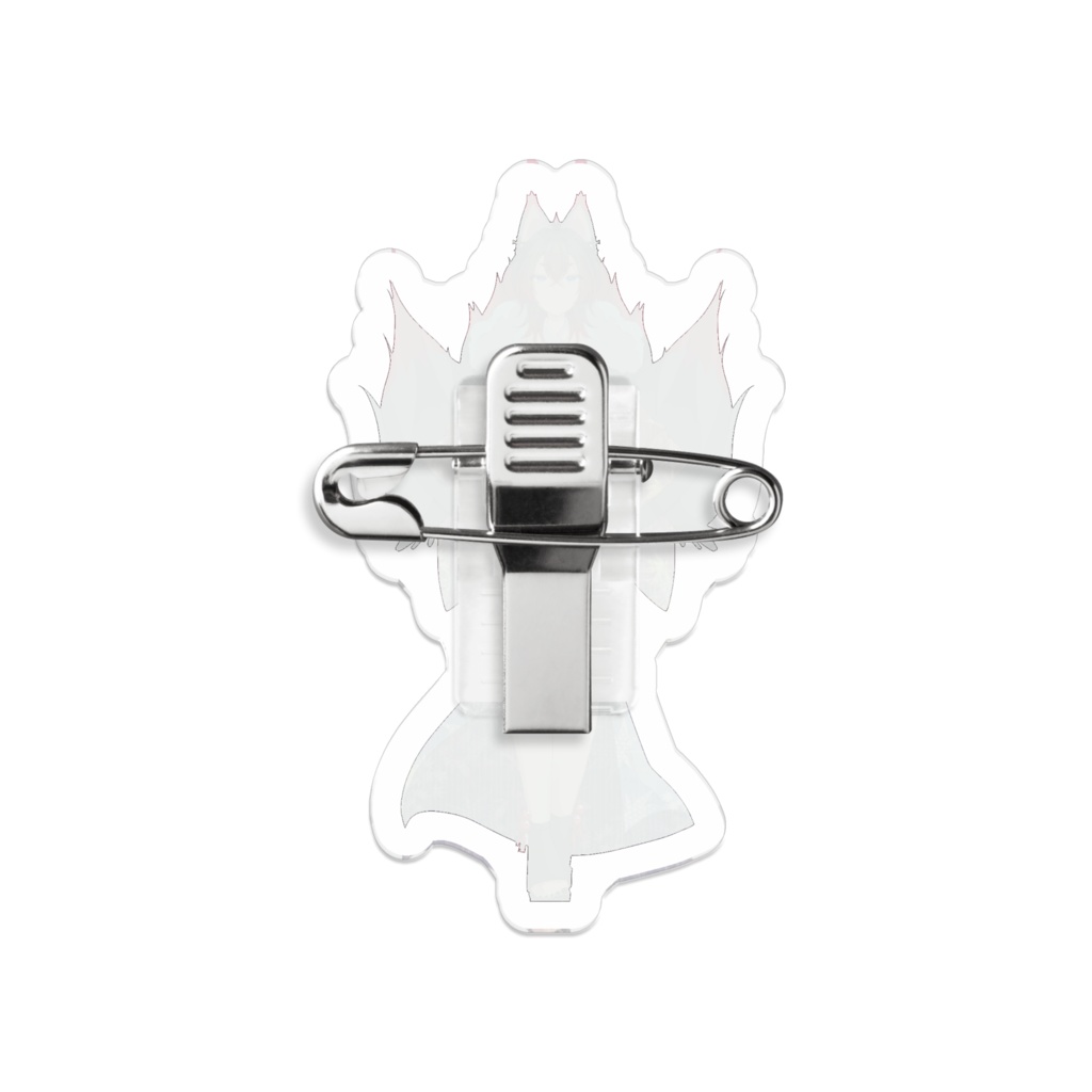 普通顔のアクリルバッジ