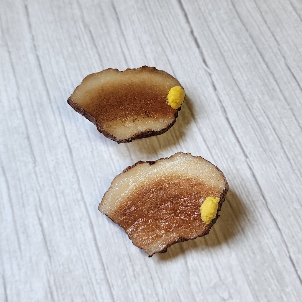 チャーシューのヘアクリップ　からしバージョン