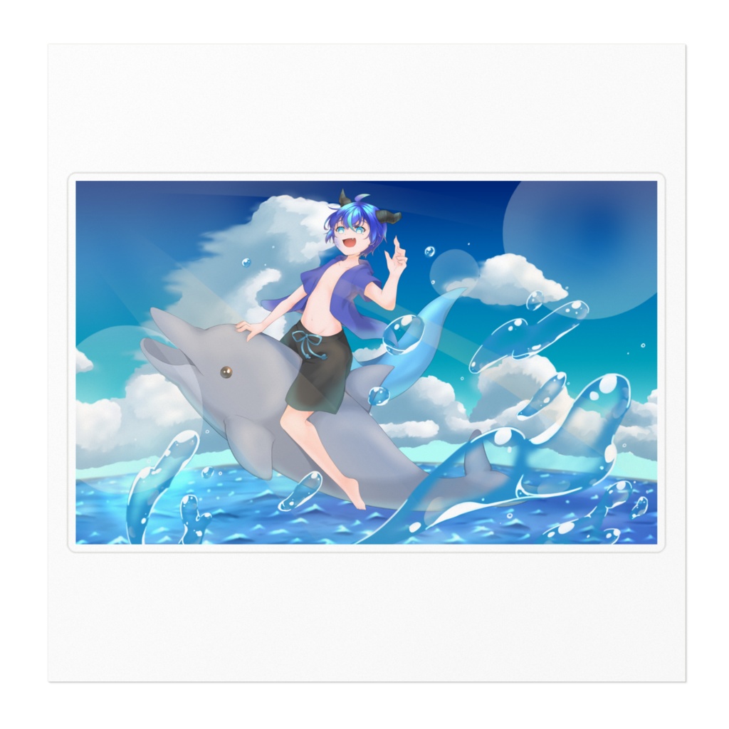 紆龍をぺた?描きおろしステッカー-海