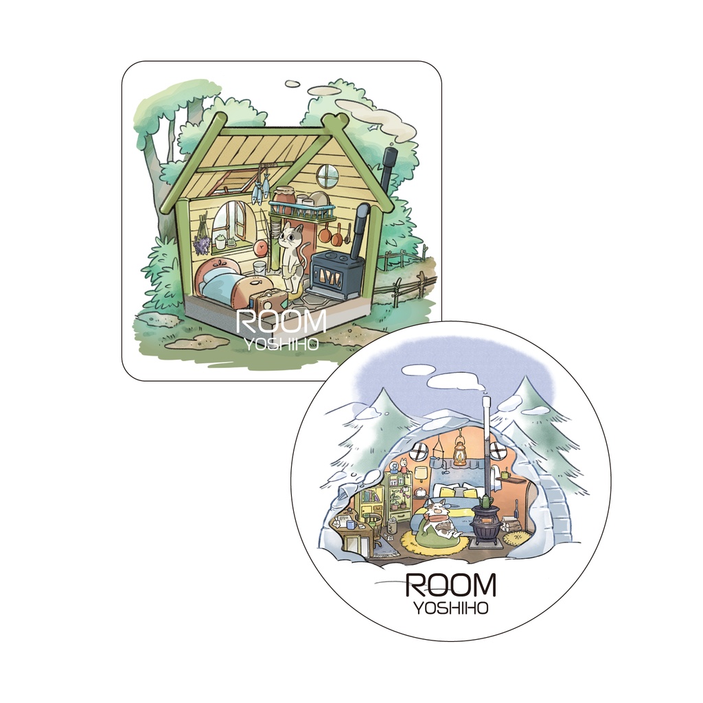 ROOM ステッカー　２種セット