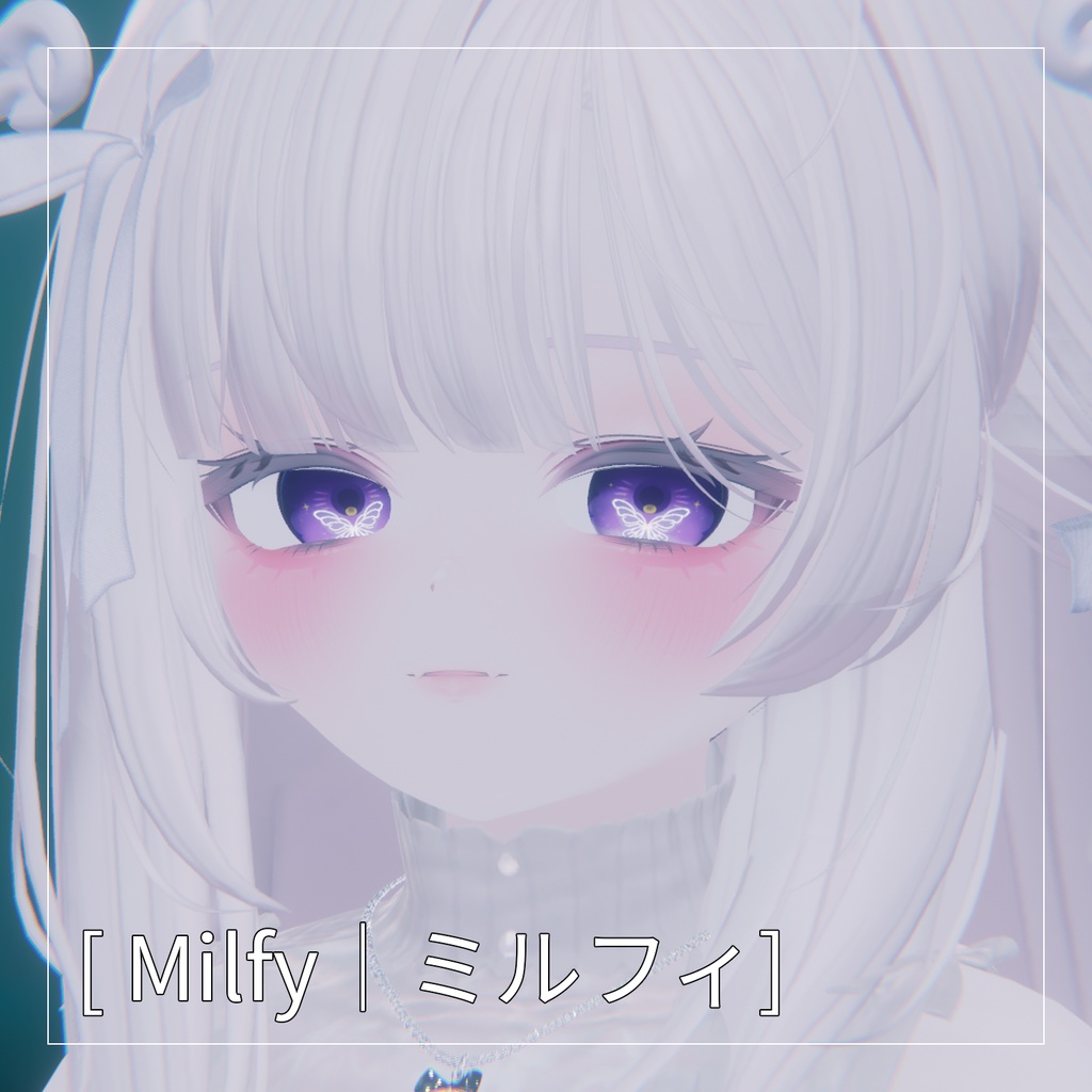 【10 アバター対応】蝶と月_eyetexture