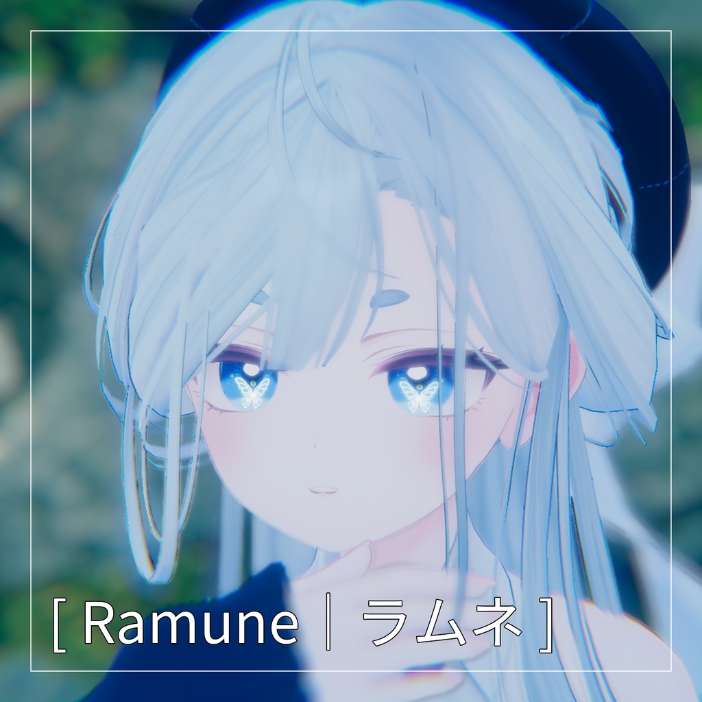 【10 アバター対応】蝶と月_eyetexture